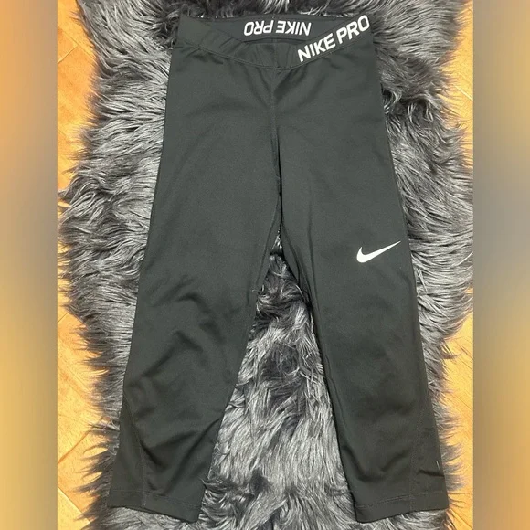 Nike Dri-Fit Women's Black Pro Training Leggings Size Small - Picture 3 of 5